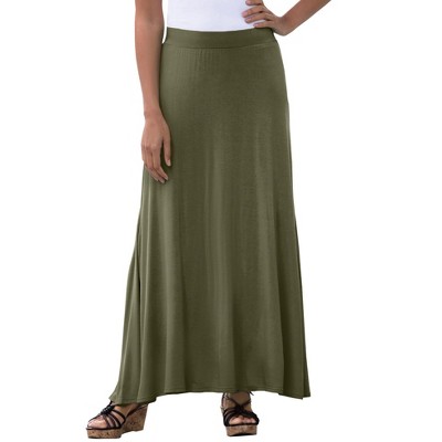 Jessica London Women's Plus Size Everyday Stretch Knit Maxi Skirt