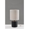 Adesso Tatum Table Lamp Black: ETL Listed, Metal Body, Polyester Drum Shade, 23" Height - 3 of 3