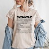 Mom Nutritional Facts Funny T-Shirt, White and Natural Mom Life Tee for Exhausted and Caffeinated Mothers| OrnamentallyYou - 4 of 4
