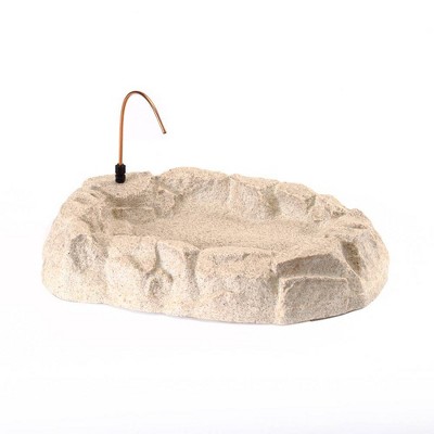 5" Rocky Mountain Ground Level Birdbath with Dripper - Birds Choice: Weather-Resistant, No Assembly Required