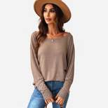 Women's Off The Shoulder Long Sleeve Top - Cupshe