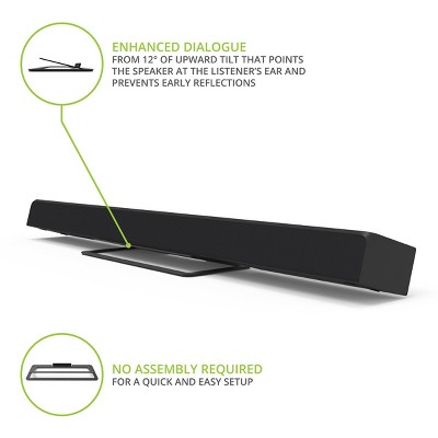 Kanto S10 Black Low-Profile Angled Sound Bar and Speaker Stand