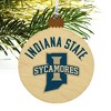 Indiana State University Sycamores Wood Christmas Tree Holiday Ornament - 4 of 4