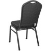 Emma and Oliver Premium Patterned Black Crown Back Banquet Chair - 2 of 4