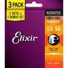 Elixir BONUS PACK! NANOWEB Phosphor Bronze Medium Acoustic Guitar Strings 3-Pack - 2 of 3