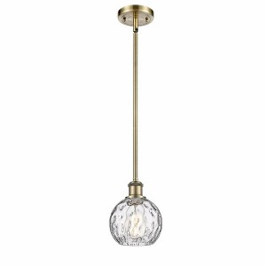 Athens Water Glass - 1 Light Mini Pendant In Industrial Style-8 Inches Tall and 6 Inches Wide - 1 of 1