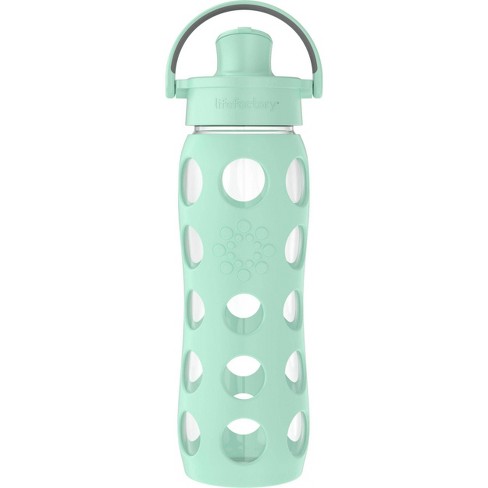 Lifefactory 22oz Glass Water Bottle With Silicone Sleeve & Active Flip Cap  : Target