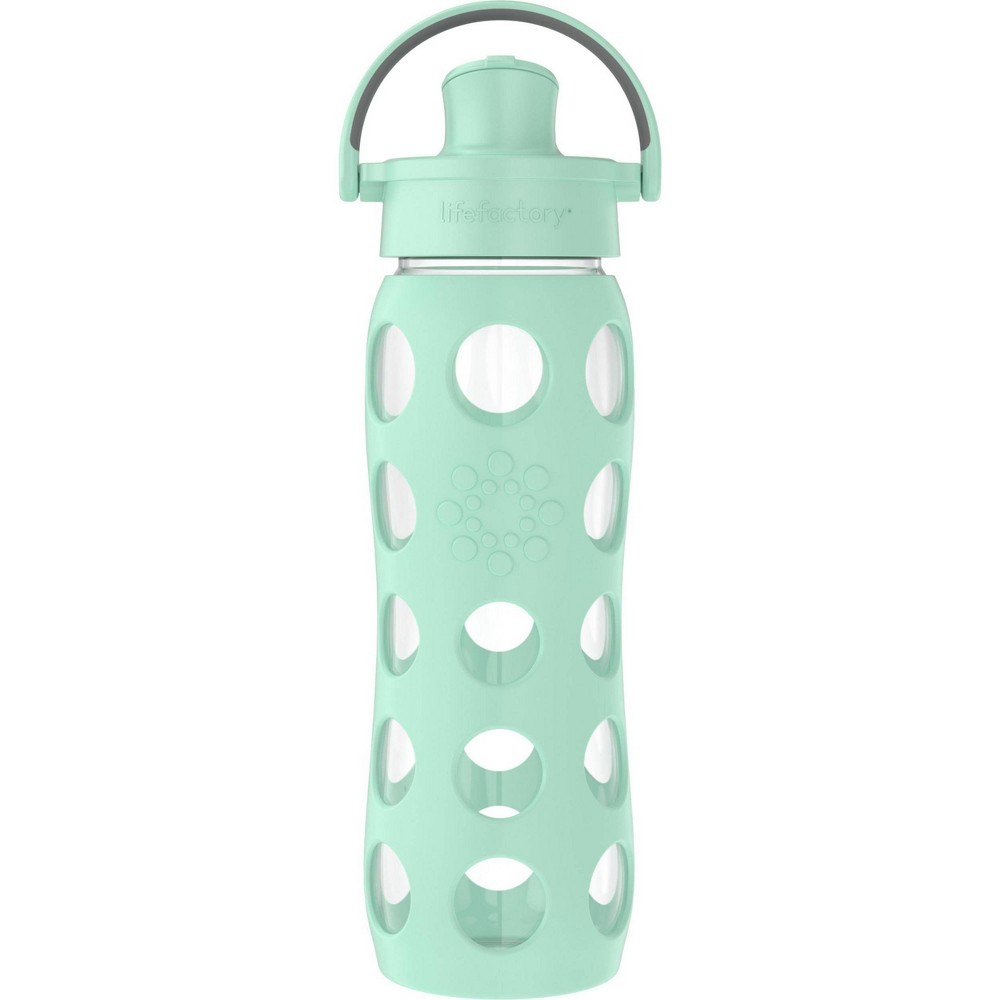 Photos - Glass Lifefactory 22oz  Water Bottle with Silicone Sleeve & Active Flip Cap