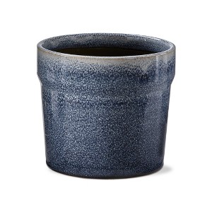TAG Azul Planter Reactive Glazed Stoneware Blue, 6.25L x 6.25W x 6.75H inches, Holds up to 5 inch Drop in Pot - 1 of 2