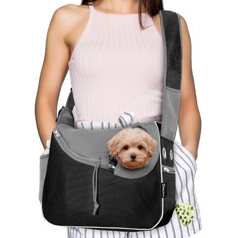 Petami Small Dog Sling Carrier Soft Crossbody Puppy Carrying Purse Adjustable Breathable Travel Pet Cat Pouch To Wear For Traveling Target