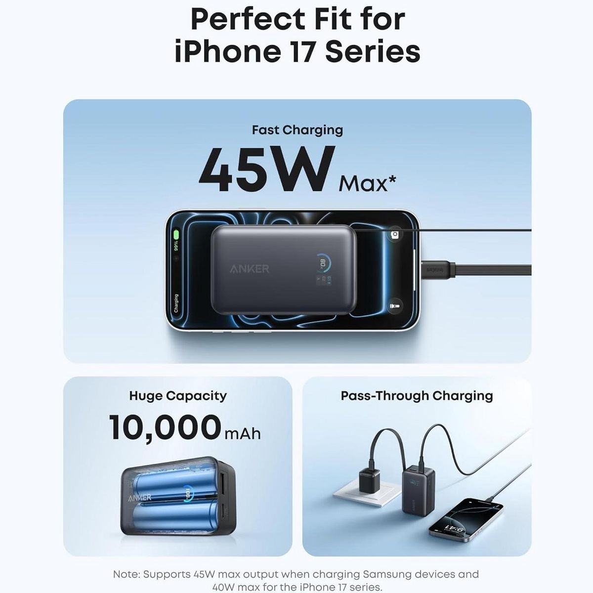 Anker Nano Power Bank (10K, 45W, Built-In Retractable USB-C Cable) + Anker Nano Charger (45W, Smart Display, 180° Foldable) - thumbnail 3