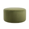 Grungis Velvet Round Benches,Modern Upholstered Ottoman,Ottoman Bench for Living Room,Bedroom - 4 of 4