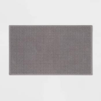 Everplush Activated Charcoal Memory Foam Bath Mat in Silver, Large 21 x 34 in