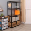 FONTOI 5 Tiers Adjustable Storage Shelving, Stackable Metal Storage Utility Rack Shelf for Warehouse Pantry Closet Kitchen, Black, 15.7"*70.8"*35.4" - 4 of 4