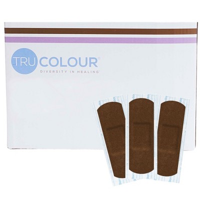 TruColour Skin Tone Fingertip & Knuckle Bandages: Dark Brown