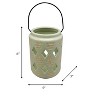 Ceramic Hurricane Lantern with Cutout Design - Ceramic Outdoor & Indoor Accent for Home, Garden, Patio & Office - 3 of 4
