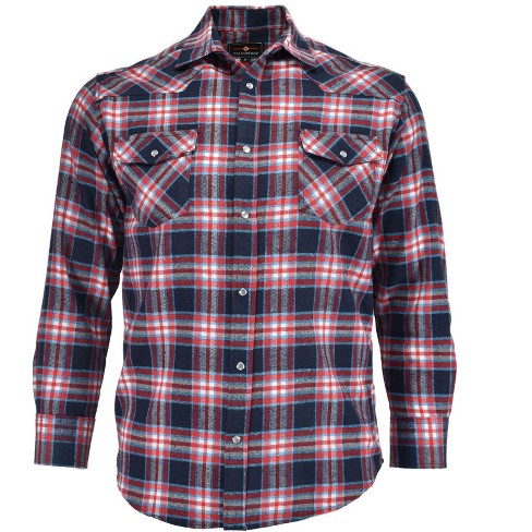 Falcon Bay Mens Snap Front Western Flannel Shirt