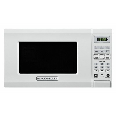 West Bend EM720CPI-PM 0.7 Cubic Foot Capacity 700 Watt Compact Countertop Microwave Oven Kitchen Appliance with 8.5 Inch Round Turntable, White