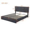 Queen Size Bed Frame With Headboard, Hydraulic Storage System, Velvet Upholstered Platform Bed, No Box Spring Needed - 3 of 4