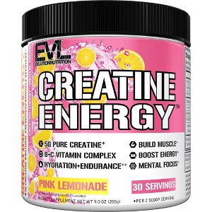 Evlution Nutrition Creatine Energy - Supports Muscle Growth, Boosts Energy & Cognition - 5g Creatine Monohydrate - B + C Vitamin Complex - 30 Servings - 1 of 4