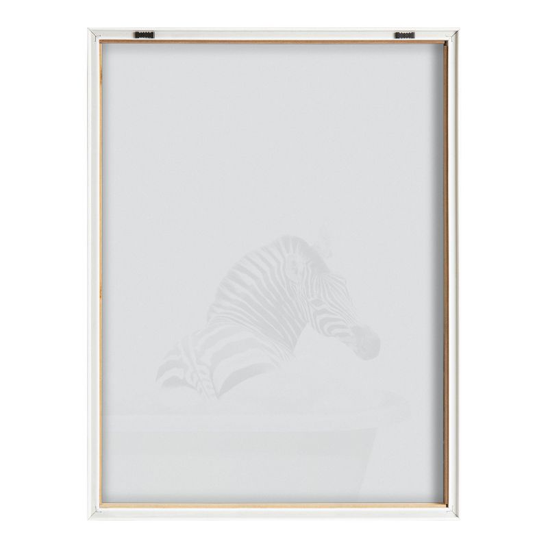 18&#34; x 24&#34; Blake Bathroom Bubble Bath Zebra by The Creative Bunch Studio Framed Printed Glass Natural - Kate &#38; Laurel All Things Decor, 5 of 8