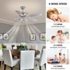 Ludomide Crystal Ceiling Fan with Lights 50 inch Vintage Chandelier Fan with Remote Control for Living Room Bedroom- Chrome - 2 of 4