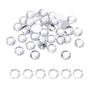 Unique Bargains Acrylic Flat Back Diamond Gems Bead for Face Painting DIY Crafts 50 Pcs - 1 of 4