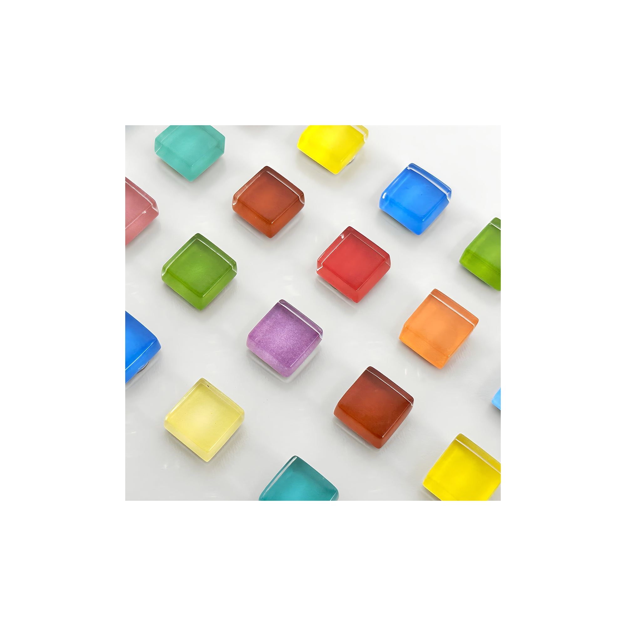 Colorful Glass Cube Magnets