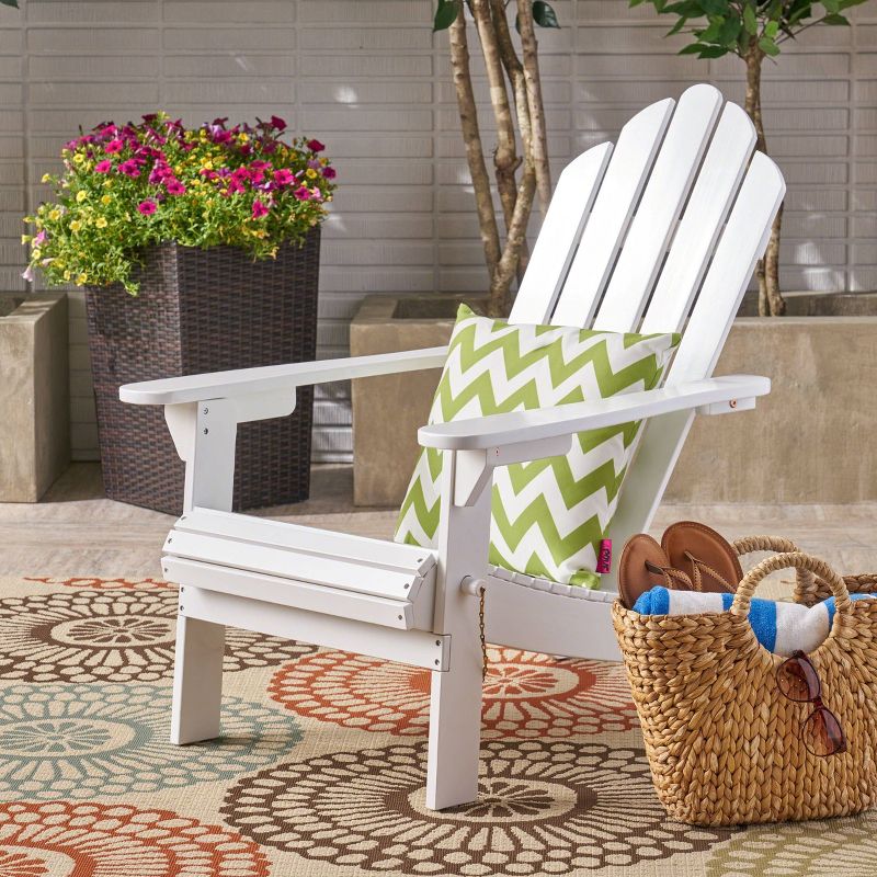 Hollywood Acacia Wood Foldable Patio Adirondack Chair - Christopher Knight Home, 3 of 7