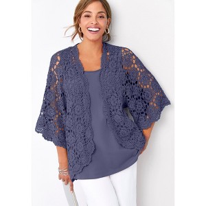 Jessica London Crochet Cardigan - 1 of 4