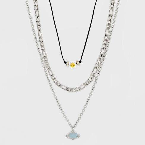 New Fashion Heart Flower Crystal Rhinestone Silver Charm Chain Pendant Necklace 
