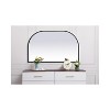 Elegant Lighting Metal Frame Arch Mirror 39x24 Inch in Black - 2 of 4