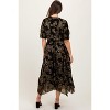 PinkBlush Black Metallic Floral Jacquard Overlay Maternity Maxi Dress - 4 of 4