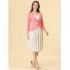 INSPIRE CHIC Women's Tie Front Long Sleeve Crop Ruffle Knit Cardigan Sweaters - 2 of 4