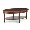 Troy Oval Cocktail Table Brown Cherry - Steve Silver Co.: Hardwood Frame, Veneer Finish, Fixed Shelf - 2 of 3