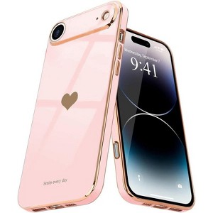 Entronix Case Compatible with iPhone 17 Air - [Flexible] Luxury Glossy Heart - 1 of 4