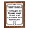 Collections Etc Hilarious Toilet Rules Novelty Bath Wooden Wall Plaque - 2 of 2