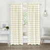 Kate Aurora Modern Country Farmhouse 3 Piece Buffalo Check Plaid Window Curtains & Valance Set - 3 of 4