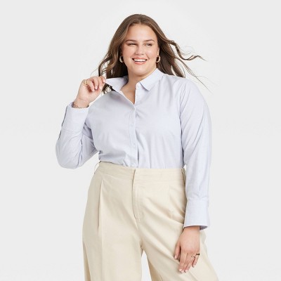 Women's Long Sleeve Oxford Button-Down Shirt - A New Day™