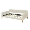 TIRAMISUBEST Twin/Full Size Upholstered Daybed with 4 Support Legs, Modern Daybed Frame Sofa Bed with Button Tufted Design and Slats Support - 4 of 4
