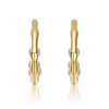 Guili Sophisticated 3/4 C Hoop Earrings in Sterling Silver with 14K Gold Plating and Freshwater Pearls – Perfect for Classy Occasions - 2 of 2