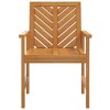 vidaXL Garden Dining Chair Set of 4 Natural wood Solid acacia wood - 4 of 4