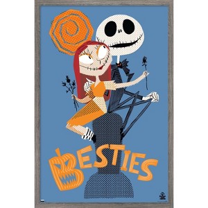 Trends International Disney Tim Burton's The Nightmare Before Christmas - Besties Framed Wall Poster Prints - 1 of 4