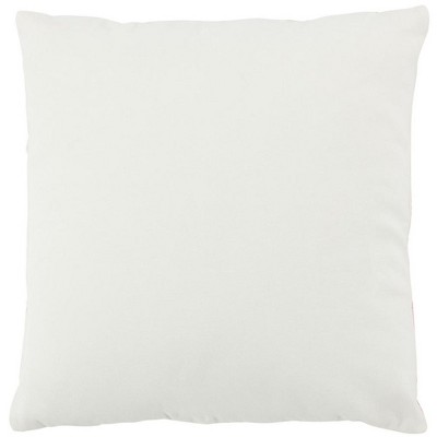 Blush and White Geometric Embroidered Cotton Pillow