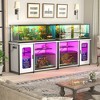 Aheaplus 55-75 Gallon Rectangle Aquarium Stand with Power Outlets & LED Light,Fish tank stand - 4 of 4