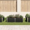 vidaXL Raised Garden Bed 63"x31.5"x17.7" Galvanized Steel Anthracite - 3 of 4