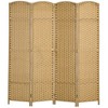 NicBex 5.6' Tall 4-panel Room Divider for Home, Folding Privacy Screen for Room Separation, Freestanding Wall Partition for Home & Office, Nature Wood - 2 of 4