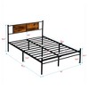 ALEXOUN Metal Bed Frame Heavy Duty Platform Bed,with Wooden Headboard & 12 inch Under Bed Storage,Black Metal Frame,No Box Spring Needed - 3 of 4