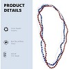 Patriotic Beads Necklace (72 Pack) - Red, White, and Blue, 33" Long, 7mm Thick -or 4th of July Party Favors and Dress-Up Accessories by 4E's Novelty - 3 of 4