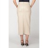 Women's FAUX LEATHER MIDI SKIRT - BLACK TAPE - 3 of 3